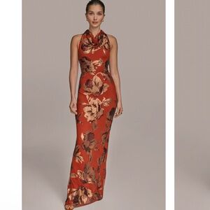 Donna Karan sequenced embellished gown